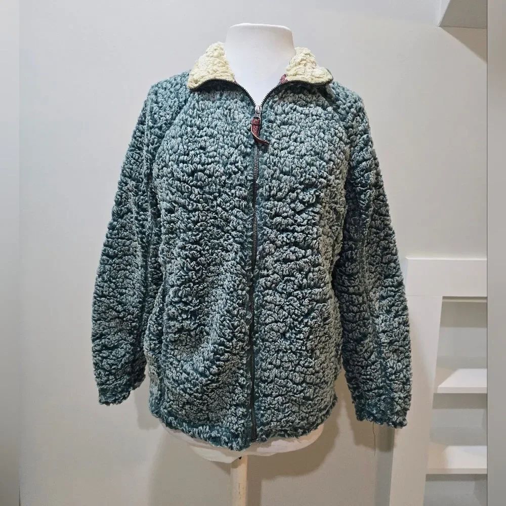 Live Oak Brand Full Zip Fleece Teddy Jacket NWT Size Small Forest Green